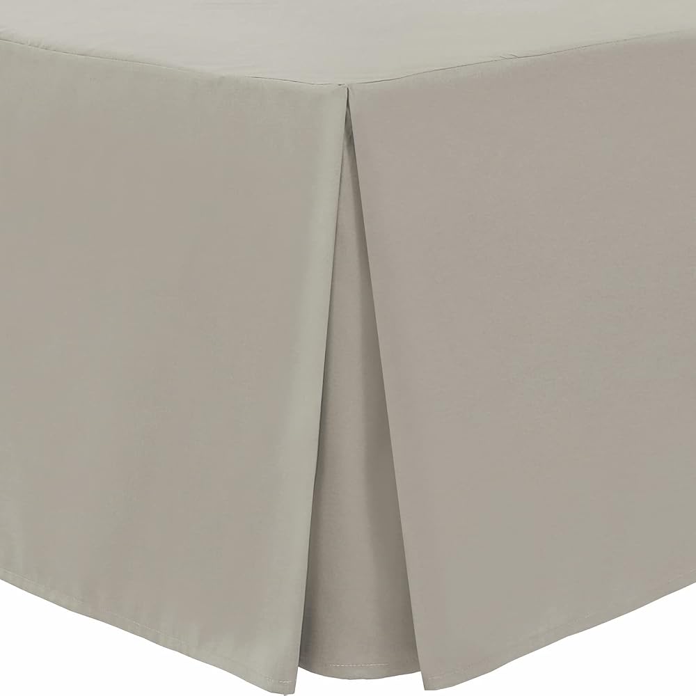 Linen Home Double Box Pleated Base Valance Sheet 135x190 +40cm Skirt