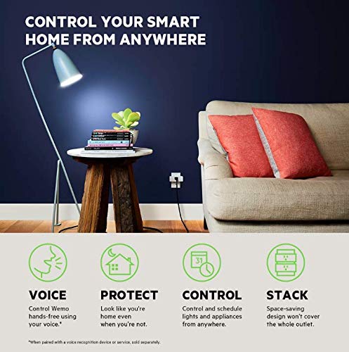 Wemo Mini Smart Plug, Wi-Fi Enabled, Compatible with Alexa (F7C063-RM2) (4 pack) (Certified Refurbished) - Thumbnail 2