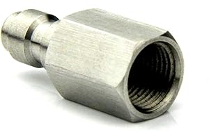 UP100 2 Pieces Paintball PCP Charging Hose 8mm Male Quick Disconnect Adaptor Female Thread M10 x 1& 1/8BSPP & 1/8 NPT Stainless Steel Fill Nipple