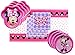 Minnie Mouse Party Supplies Tableware Bundle Pack for 16 Guests - Includes 16 Dinner Plates, 16 Dessert Plates, 16 Dinner Napkins, and 1 Tablecover