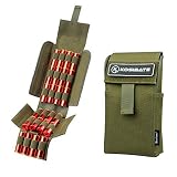 Kosibate 25 Round Shotgun Shotshell Reload Holder Molle Pouch for 12 Gauge/20G(Green)