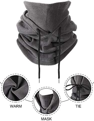 Fleece balaclava for winter, covers neck and head.