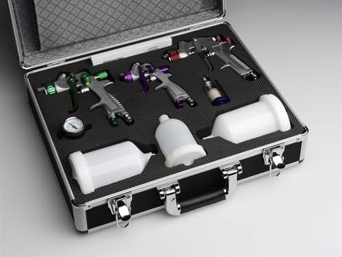 ProfiShop Paint Gun Set 10 Pieces in Aluminium Case