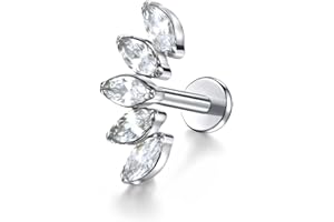 KASESTYLE G23 Titanium Labret Studs 16G Lip Studs Cluster Earrings Piercing Internally Threaded Medusa Ring Cartilage Monroe Piercing Jewelry