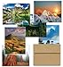 Note Card Cafe All Occasion Greeting Cards with Envelopes Included | 36 Pack | Blank Inside, Glossy Finish | Majestic Scenery Designs | Assorted Set for Greeting Cards, Occasions, Birthday