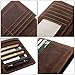 Mens Long Leather Wallet, LeatherFocus RFID Blocking Purse Money Clip (Brown)