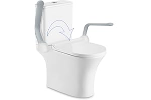 BOOTUU Toilet Safety Rails for Elderly (520 lbs), Handicap Toilet Seat with Foldable Handles, Toilet Assist Rails, Toilet Rails for Seniors, Heavy Duty Toilet Safety Frames Rails with Arms, Easy Installation