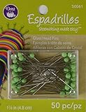 Dritz 50 Count Espadrilles Glass Head Pins
