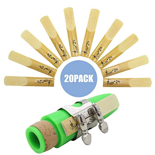 ACCOCO Clarinet Traditional Reeds, Bb Strength 2.5, 2 Box of 10 (20 pack)