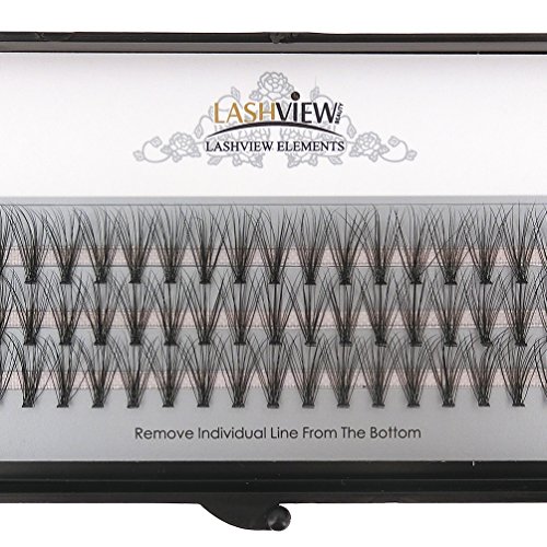 LASHVIEW 0.07mm 20 Root 12mm Medium Length Soft Individual Cluster Eyelashes Mink Fake Eyelashes Extension Handmade Grafting False Eyelashes Individual False Eyelashes Knot-free Natural Long