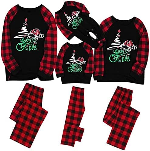Christmas Pajamas for Family Pjs Matching Set Long