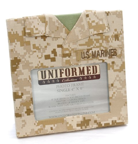 U.S. Marine Corps Single Frame, 4 by 6-Inch with fabric Uniform