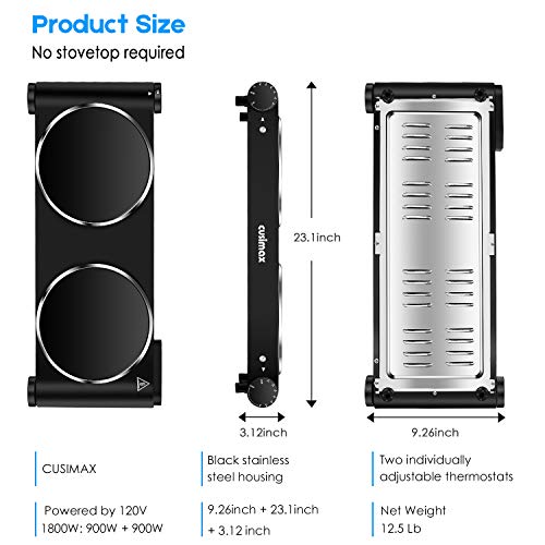 Cusimax-Portable-Electric-Stove-1800W-Infrared-Double-Burner-Heat-up-In-Seconds-7-Inch-Ceramic-Glass-Double-Hot-Plate-Cooktop-for-Dorm-Office-Home-Camp-Compatible-wAll-Cookware-Upgraded-Version