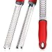 Grater,Koolife Stainless Steel Grater, Sharp Blade Zester with Safety Cover for Lemon,Ginger,Cheese,Garlic, Red Handle