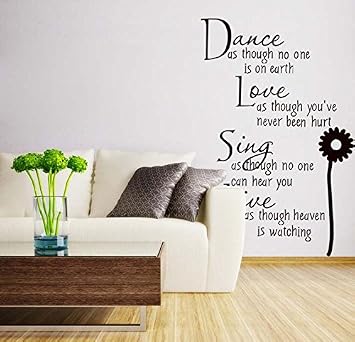 Homedecor69 1 Teilig Big Size Blume Tanz Englisch Zitat Dekoration