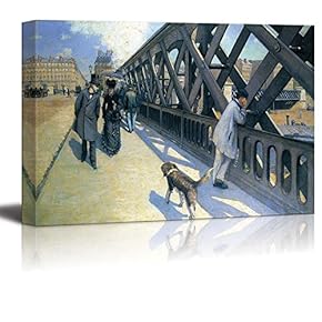 The Europe Bridge by Gustave Caillebotte - Canvas Print Wall Art Famous Painting Reproduction - 12" x 18"