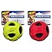 Nerf Dog Bash Rubber Wrapped Tennis Ball Dog Toy, Lightweight, Durable and Water Resistant, 3.5 Inches, for Medium/Large Breeds, Two Pack, Green and Red