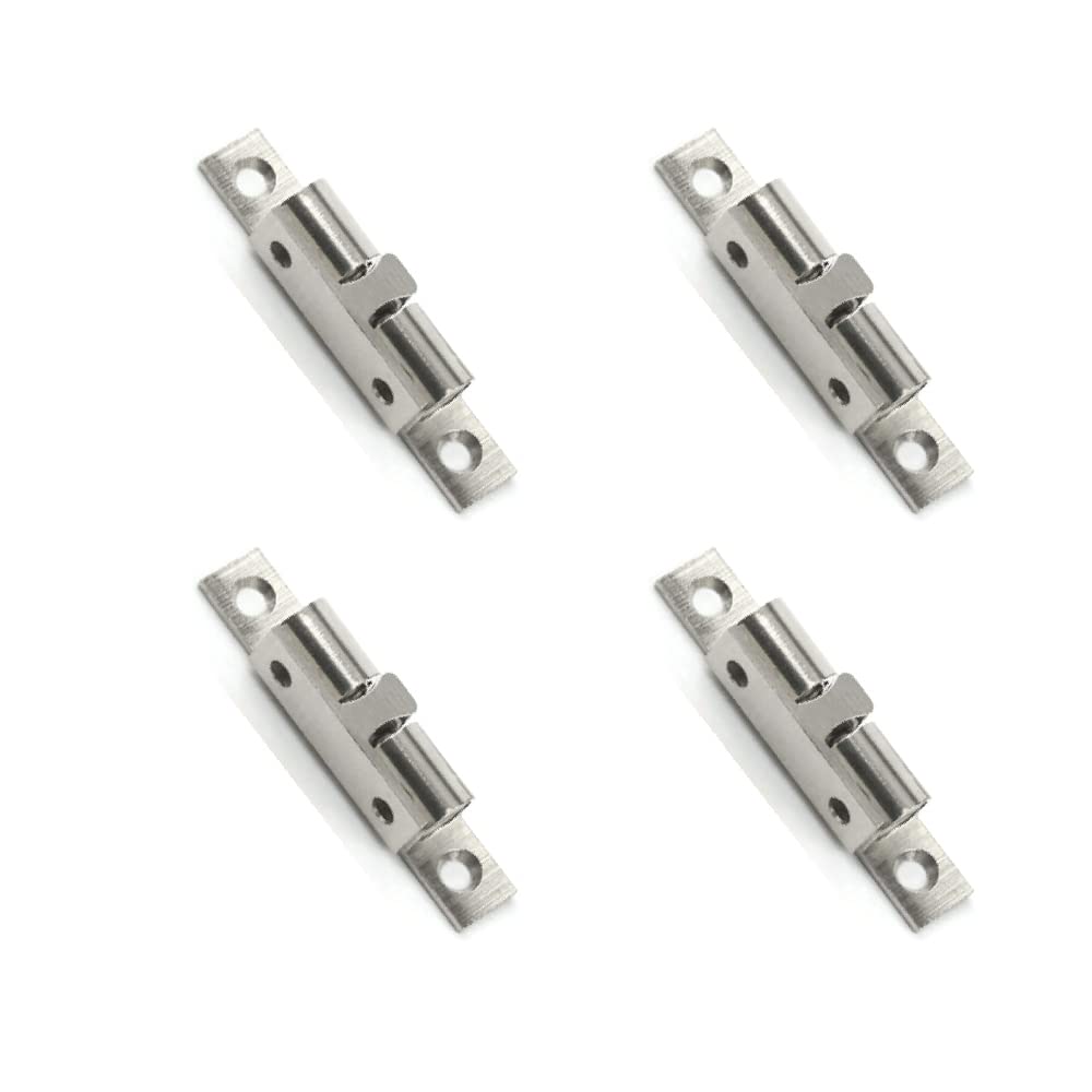 Roller Ball Door Catch, 4 Pack Adjustable Copper Double Ball Roller Catch, Ball Tension Latch with Screws for Home Furniture, Door, Cabinet - Silver/70mm