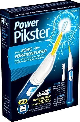 Piksters Power Pikster - Brings Sonic Powered interdental Cleaning to Your Interdental Brush, Multicolor