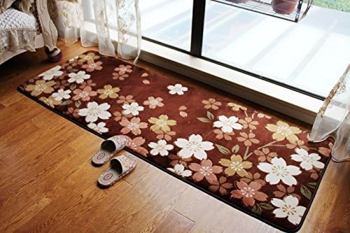Flowers by Pink cherry Chamber Lounge bedside bedside carpets cover cover cover and a floating window Washable in machine no. carpets free cloth (Color # 2