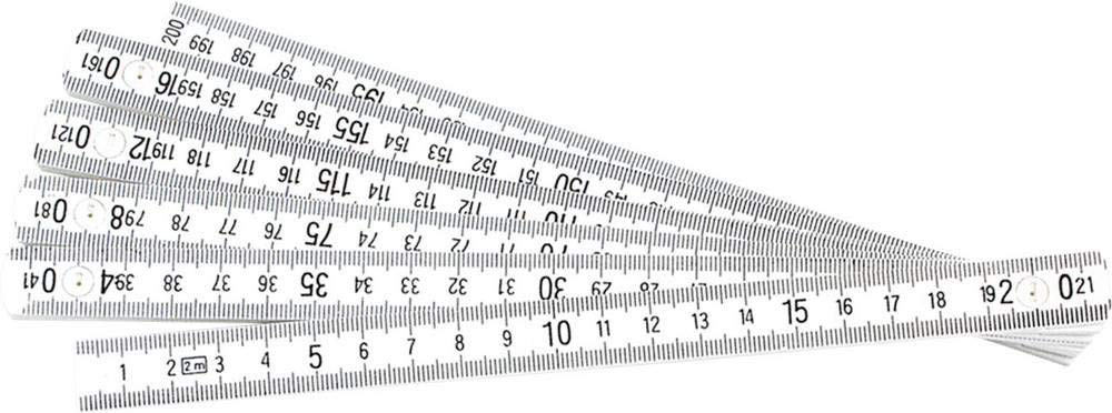Brüder Mannesmann Plastic folding ruler, 2 m