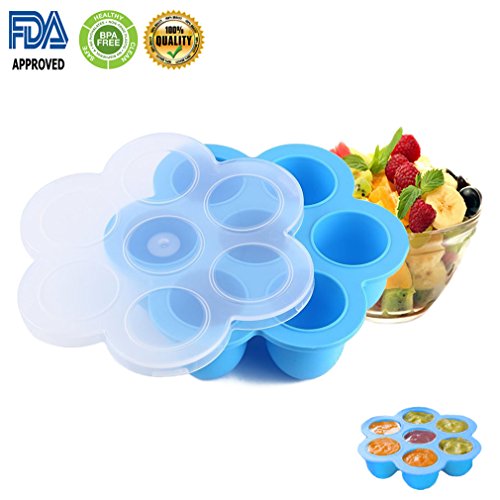 Silicone Egg Bites Molds for Instant Pot Accessories Package, Baby Food Freezer Tray Storage Container Clip-on Lid - Fits Pressure Cooker 5,6,8 Qt Cupcake Pan, Reusable, Non Toxic, Sealed - Thumbnail 7