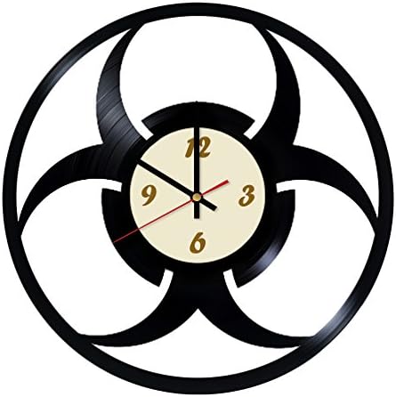 Resident Evil Game Logo Vinyl Record Wall Clock/Original Gift Idea For Him or Her, Boy sor Girls/Cool home decor wall art/Bedroom Nursery Living Room Kitchen Clock