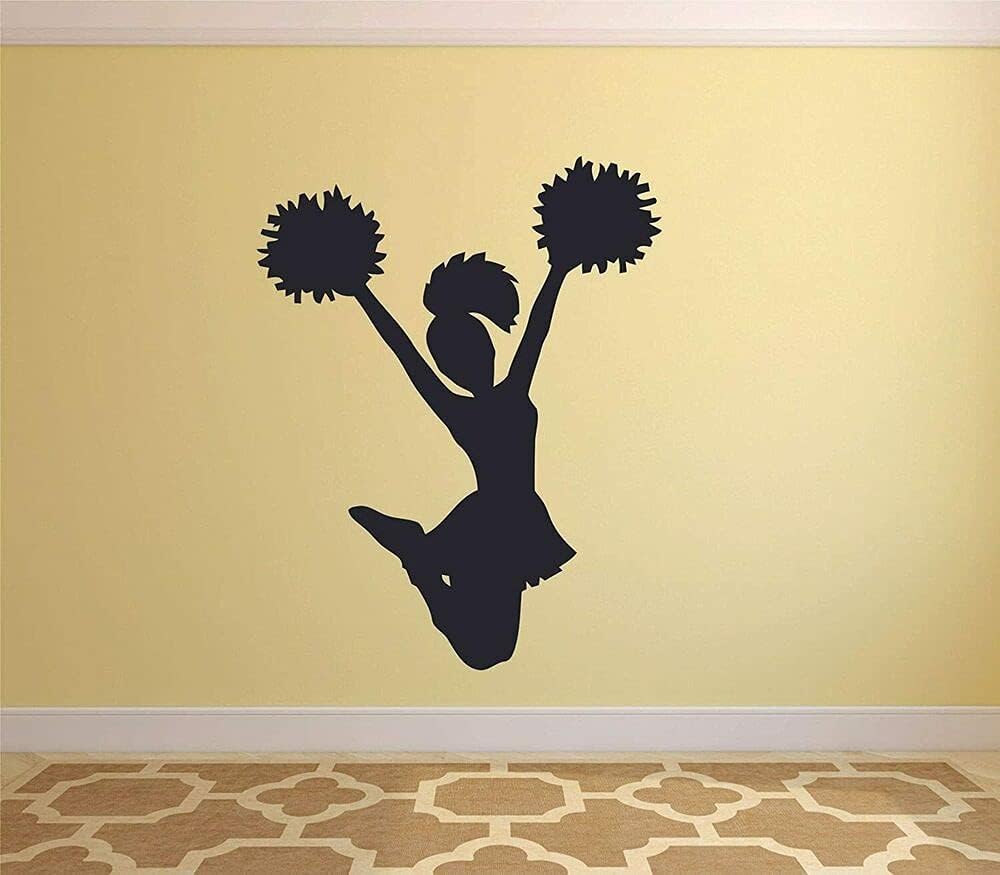 Wall Decals Cheer Leader Silhouette Sport Wall Sticker Vinyl Art Home Room Decal Decor