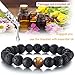 PAWALT Triple Protection Bracelet - Hematite - Tiger Eye - Black Obsidian - Nature Stone Couple Bracelet for Men/Women, Bring Luck Health