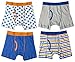 Trimfit Big Boys' 100 Percent Cotton Tagless Assorted Boxer Briefs 4-Pack (Navy/Orange/Yellow /White, S)