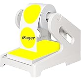 iEager Label Holder Thermal Label Holder for Rolls and Fanfold Labels Shipping Label Stand Desktop Printer Accessory Supplies for Home, Office (White)