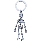 Gothic Skull Skeleton Charm Keychain for Men and Women Halloween Jewellery