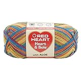 Coats Yarn Red Heart Heart and Sole Yarn, Mellow Stripe