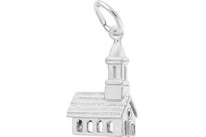 Sterling Silver Charms for Women | REMBRANDT CHARMS | Church Charm | Style 0242 | Silver or Gold