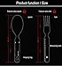FREE SOLDIER Outdoor Multi-function Flatware set Titanium Spork 3 in 1 Tableware Camping Pocket Knife Fork Spoon Dinner Set