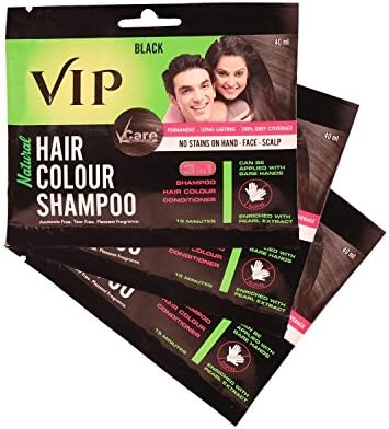 Buy Vcare Vip 3 In 1 Hair Colour Shampoo 40 Ml Online At Low Prices In India Amazon In