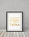 FOLE INC Motivational Wall Art Quotes - Inspirational Gold Foil Print Posters - Whenever You Feel Overwhelmed Remember Whose Daughter - 8X10 in