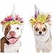 Pet Krewe Unicorn Costume for Dogs & Cats | Unicorn Hat with Metallic Silver Horn & Colorful Mane | Small Pet Costume