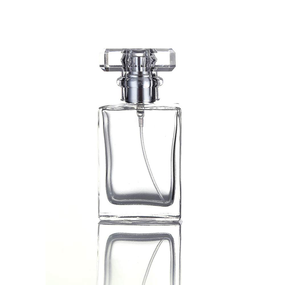 Amazon Com 30ml Glass Refillable Perfume Bottle Portable Square Cologne Empty Atomizer Bottle For Travel Transparent Beauty