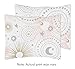 Sweet Jojo Designs Blush Pink, Gold, Grey and White Star and Moon Celestial Girl Full/Queen Kid Childrens Bedding Comforter Set 3 Pieces