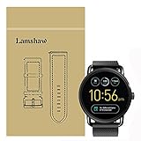Lamshaw Magnetic Milanese Loop Stainless Steel Magnet Closure Lock Band for Fossil Q Wander Smartwatch Strap (Black-Wrist (6.5-9