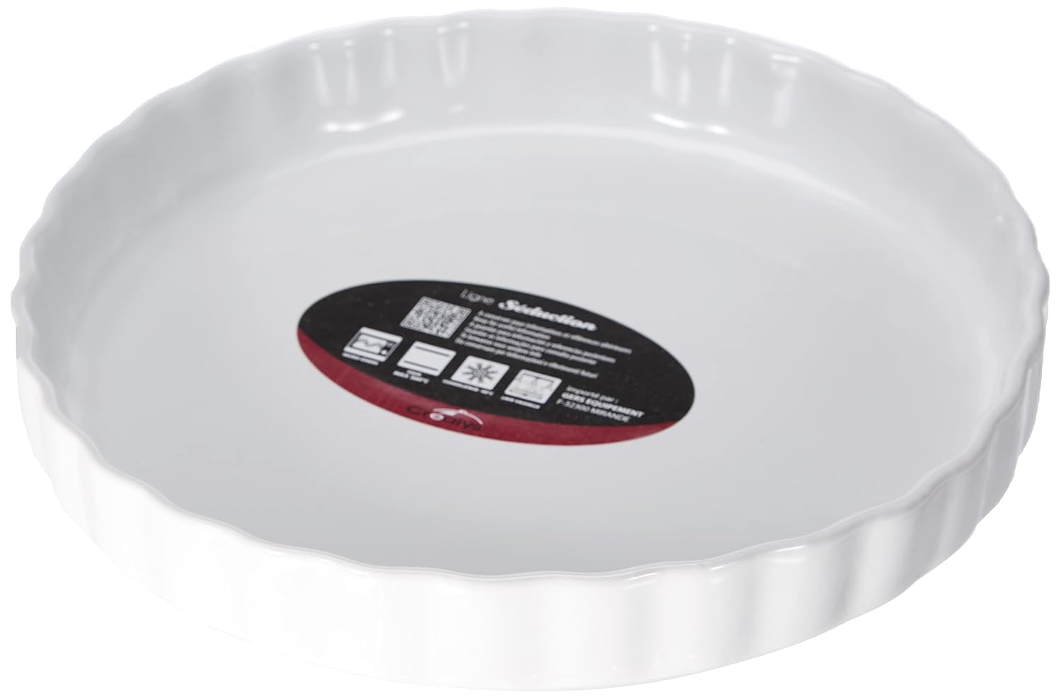 CREALYS 512734 Tart Dish Ceramic 28 cm White