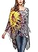 DJT Women's Summer Beach Bikini Bathing Suit Cover Ups Swimsuit Coverup for Women Chiffon Blouses Tunic Top One Size Grey Floral
