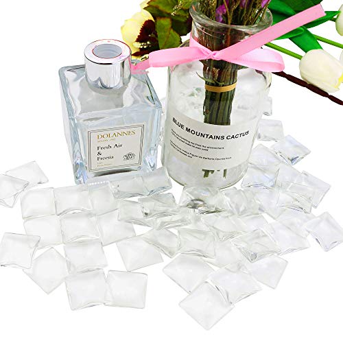 Acmer 60PCS Clear Glass Dome Tile Cabochon for Cameo Pendants, Photo Jewelry, Crafts, Custom Jewelry and Many Other Uses - Thumbnail 2