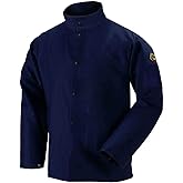 Black Stallion FN9-30C 30" 9oz. Navy FR Cotton Welding Jacket, Large (Xlarge)