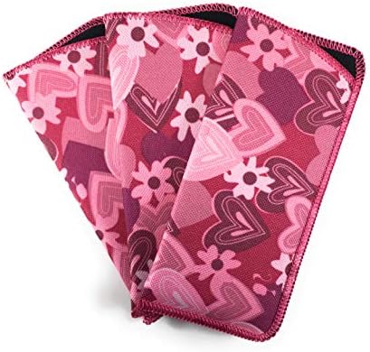 3 Pack Soft Eyeglass Slip in Cases for Women & Men In A Variety of Colors & Patterns