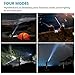 Semlos Super Bright Led Flashlight, High Lumens 12xLEDs 4 Modes Torch with Power dispaly Function and 4 Rechargeable Lithium Batteries