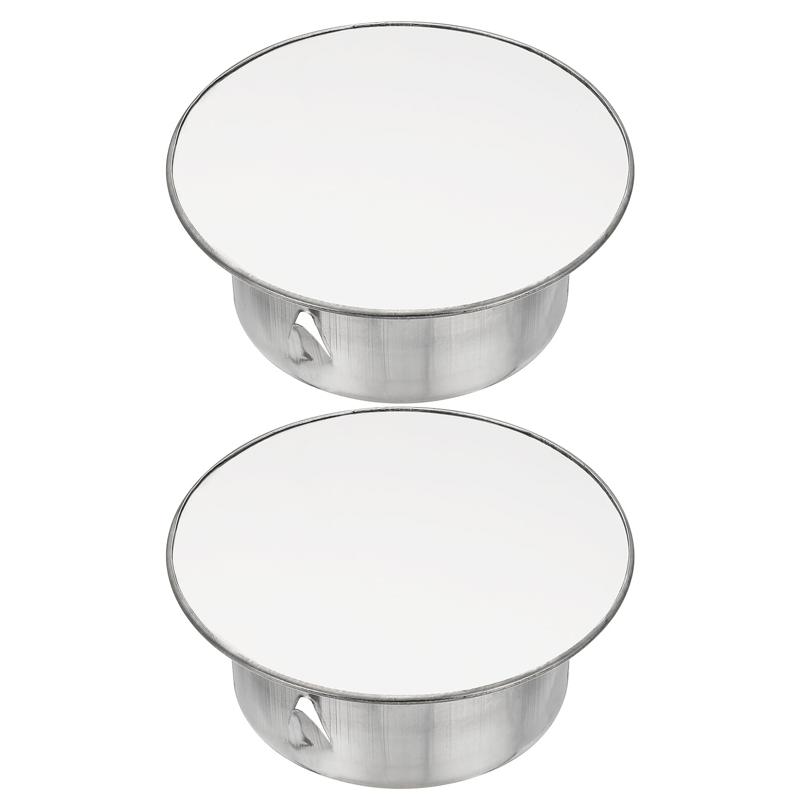PATIKIL Chimney Hole Cap, 2 Pcs 83mm(3.3 Inch) Tightness Adjustable Round Stainless Steel Flue Hole Cover Stove Pipe Cap Pipe Cover for Kitchen Balcony Sewer, Silver Tone