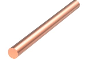 KWOKWEI 1PCS Pure Copper Round Rod, 3/4"(19mm) Dia Rod Solid Copper Bar, 10 Inch Length Bare Copper Metal Rod, Copper Rod Lathe Bar Stock for Metal Crafts