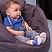 WADDLE Johnny Baby Sneaker Socks Favorite Shoe Slippers Cute Street Gym Shoes Newborn High-Tops Tennis Kicks No-Slip Grippers 0-12 Months 6 Pair Pack Boys Cozy Gift Set Soft Sole Crib Booties